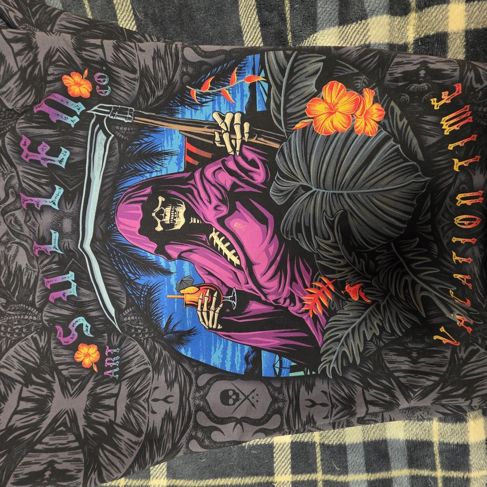 Sullen Men's Graphic Board Shorts - Black and Purple